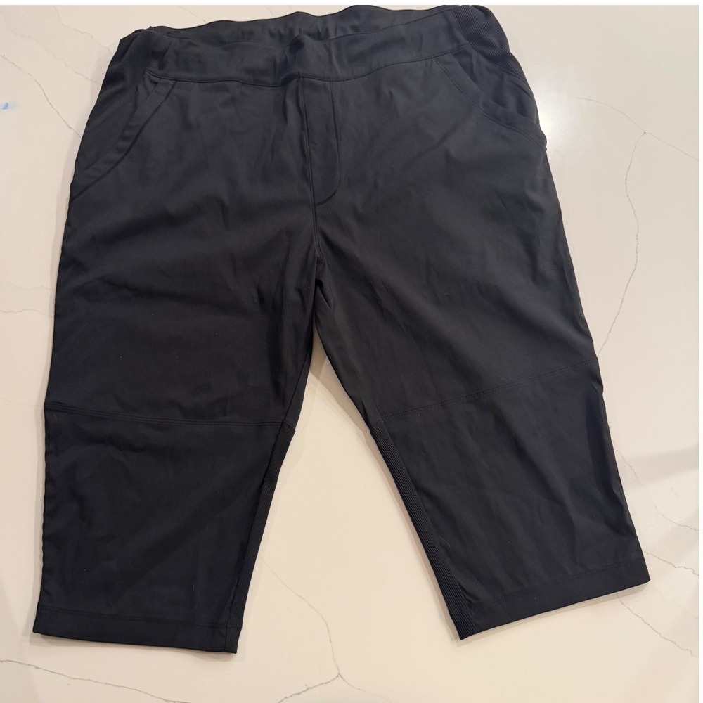 REI Co-op Mens Black Active Knickers Hybrid Stretch Hiking Biking Shorts Large